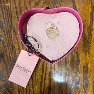 Juicy Couture Pink Heart Wallet with Gold Charm